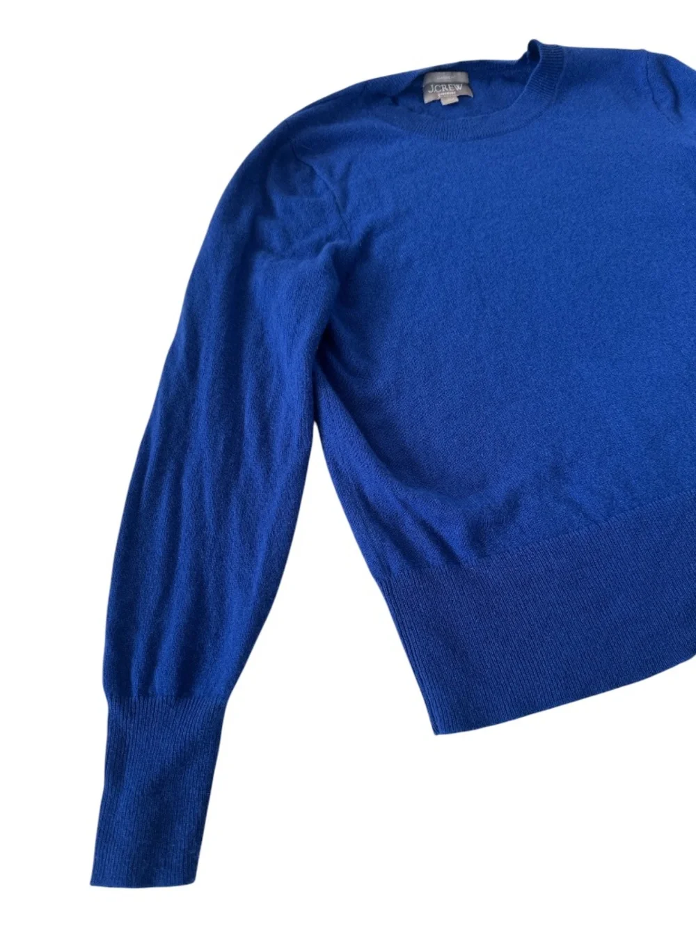 J.Crew Cashmere Classic Fit Crewneck Sweater Blue